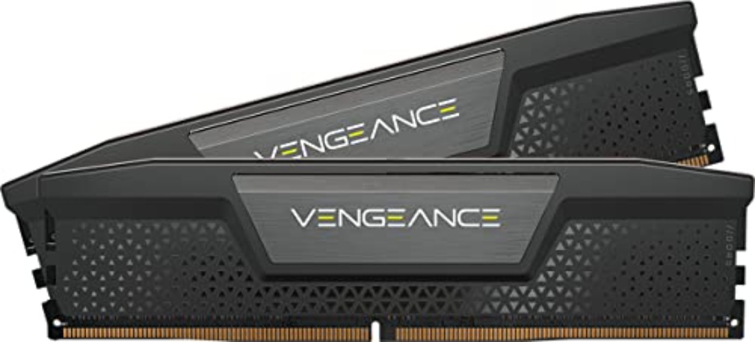 CORSAIR Vengeance DDR5 RAM 32GB (2x16GB) 6000MHz CL30 Intel XMP iCUE Compatible Computer Memory - Black (CMK32GX5M2B6000C30) - 32GB (2x16GB) - Black