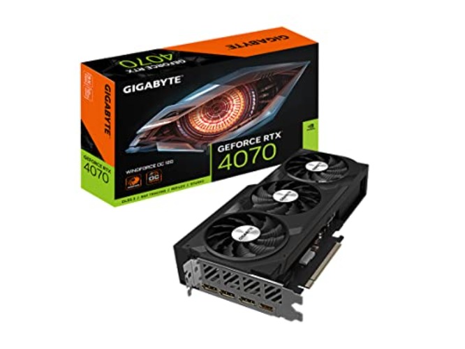 GIGABYTE GeForce RTX 4070 WINDFORCE OC 12G Graphics Card, 3X WINDFORCE Fans, 12GB 192-bit GDDR6X, GV-N4070WF3OC-12GD Video Card - RTX 4070 WINDFORCE OC 12GB