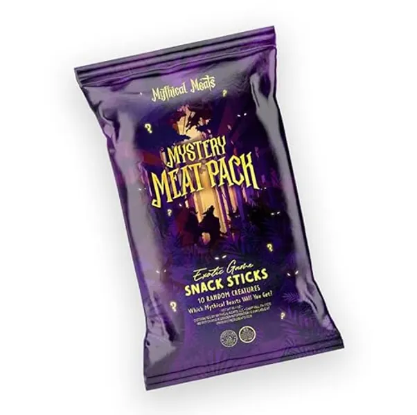 Mythical Meats Mystery Meat Random Flavor Sampler Pack – 10 Random Exotic Game and Beef Snack Sticks – Dried & Dehydrated Meats Seasoned to Perfection – High Protein Snacks