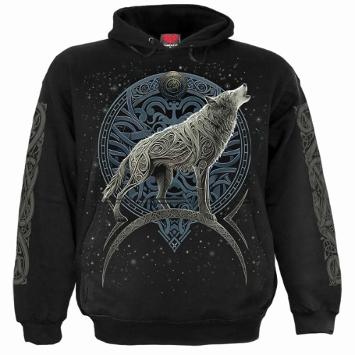 CELTIC WOLF - Hoody Black - S