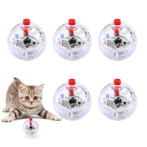 5 Pieces Ghost Hunting Cat Ball Motion Light Up Balls Paranormal Equipment Dog Balls Interactive Cat Toy Pet Toys for Indoor Cats Dogs Chasing Exercise Entertain Toy for Hunting Eliminate Boredom