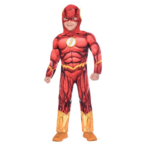 Amscan 9906079 Child Boys Official Warner Bros DC Comics Licensed The Flash Fancy Dress Costume (6-8 years)