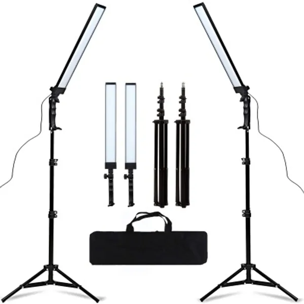 GSKAIWEN LED Light Photography Studio LED Lighting Kit Adjustable Light with Light Stand Tripod Bag Photographic Video Fill Light