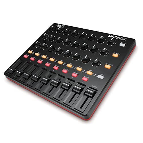 AKAI Professional MIDImix - USB MIDI Controller Mixer with Assignable Faders & Master Fader, 24 Knobs and 16 Buttons, 1 to 1 Mapping With Ableton Live - Single