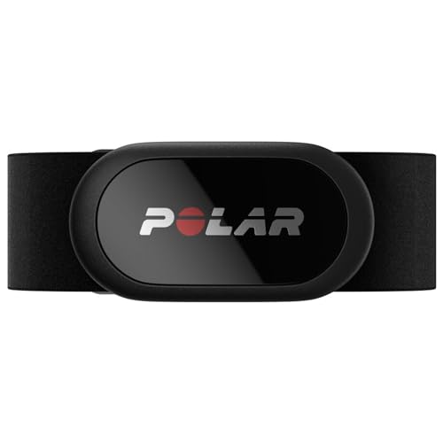 Polar H10 Herzfrequenz-Sensor, ANT+, Bluetooth, EKG, Wasserdichter Herzfrequenz-Sensor mit Brustgurt - H10 - M-XXL - Schwarz-Schwarz