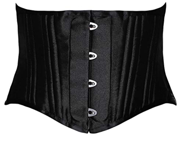 SHAPERX Women's 26 Steel Boned Corset Short Torso Heavy Duty Waist Trainer Corset for Weight Loss - Small - Black