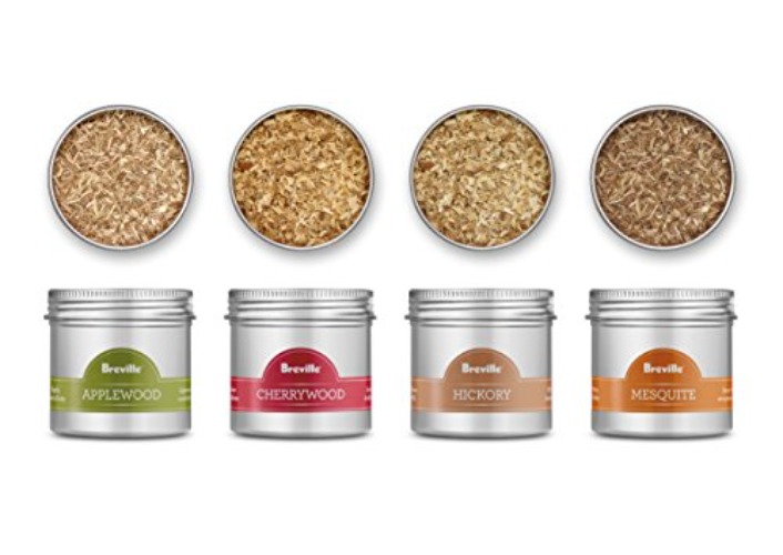 Breville Smoking Gun Classic Smokehouse Wood Kit, 4 pack (Hickory, Mesquite, Applewood, and Cherrywood) - Brown