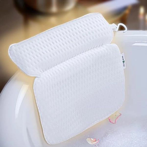 Badewannenkissen • Ergonomisches & Muskelentspannendes Premium Badekissen • Neuer 5D Spezial-Schaum • Deutsches Design • Klimaneutral & nachhaltig hergestellt •Badewannenkissen Nacken Kissen Badewanne