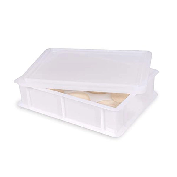 FUMOSA italienische Pizzaballen-Box »Home« (40x30) | Pizzateig | Teigwanne | Gärbox | Teigbox - 1x Box + 1x Deckel