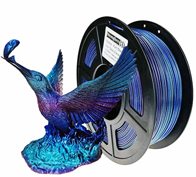 Stronghero3D PLA 3D-Drucker-Filament, 1,75 mm, Vertigo Galaxy Rainbow, mehrfarbig, Genauigkeit +/- 0,05 mm, Nettogewicht: 1 kg, für Ender3 Prusa