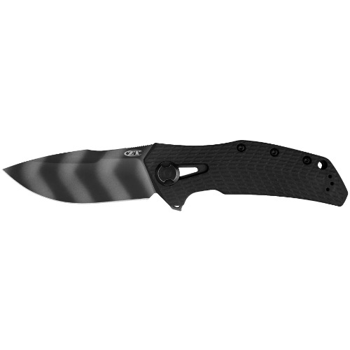 Zero Tolerance 0308BLKTS, Drop Point Pocket Knife, 3.75-in. Blade, Manual KVT Ball Bearings Opening, Titanium Frame Lock , Black - 