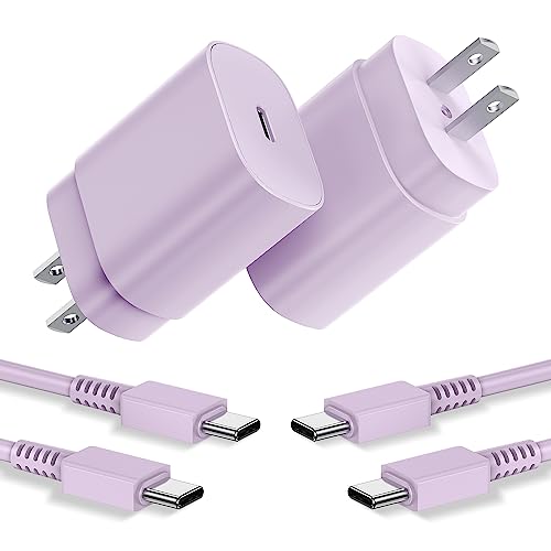 Type C Charger, 2 Pack 25W PD USB C Wall Charger 