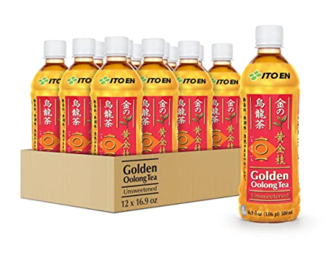 Ito En Tea Golden Oolong Tea, Unsweetened, 16.9 Ounce (Pack of 12) - 16.9 Ounce (Pack of 12) - Gold