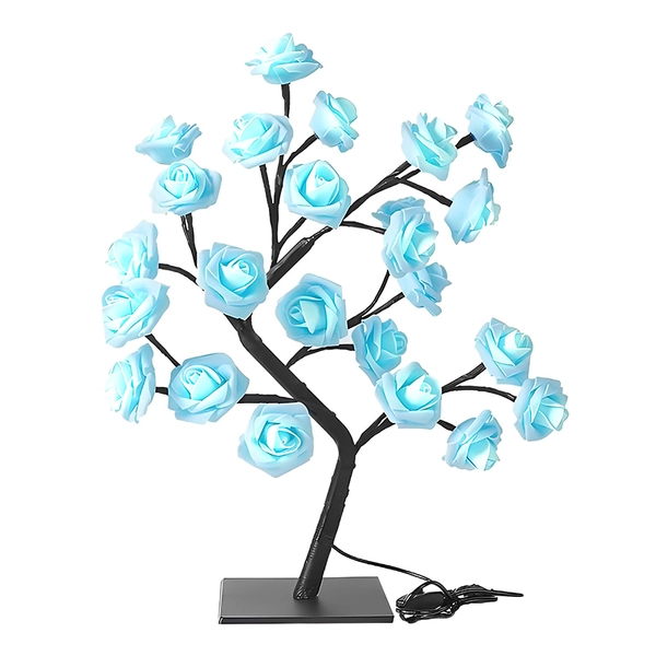 LUMIRO LED Rose Tree Lamp - Turquoise Blue