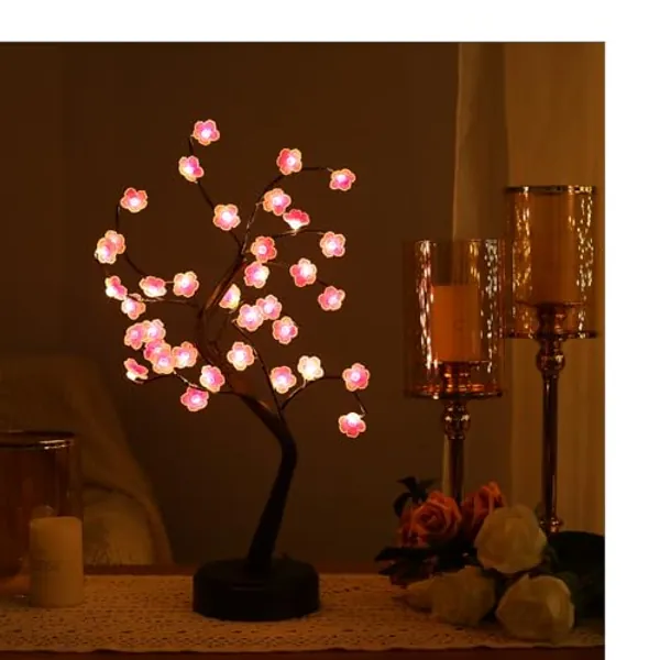 Cherry Blossom Bonsai Tree Light Lamp