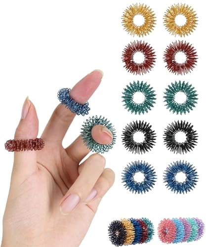 Set of 10 Spiky Sensory Rings