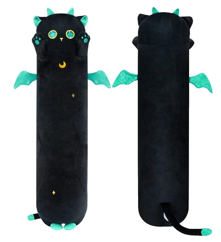 Amazon.com: Mewaii Long Cat Plush Kawaii Body Pillow, 53” Cute Black Cat Stuffed Animals Soft Plushies, Big Eyes Kitten Plush Toys Throw Pillow Doll Gift for Girlfriend : Toys & Games