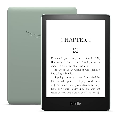 Amazon Kindle Paperwhite (16 GB) – Now with a larger display, adjustable warm light, increased battery life, and faster page turns – Without Lockscreen Ads – Agave Green - Without Kindle Unlimited - 16 GB - Without Lockscreen Ads - Agave Green
