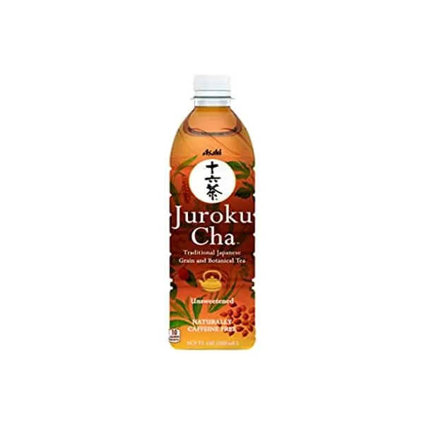 
                            Juroku-Cha Unsweetened Caffeine Free All-Natural Grain and Botanical Tea. Gluten Free, Sugar Free, Zero Calorie. No Artificial Flavorings, Colors, or Sweeteners. 16.9 FL oz. (Pack of 12)
                        