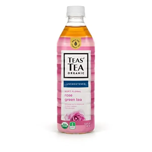
                            Teas' Tea Unsweetened Rose Green Tea 16.9 Ounce (Pack of 12) Organic, Sugar Free, 0 Calories
                        