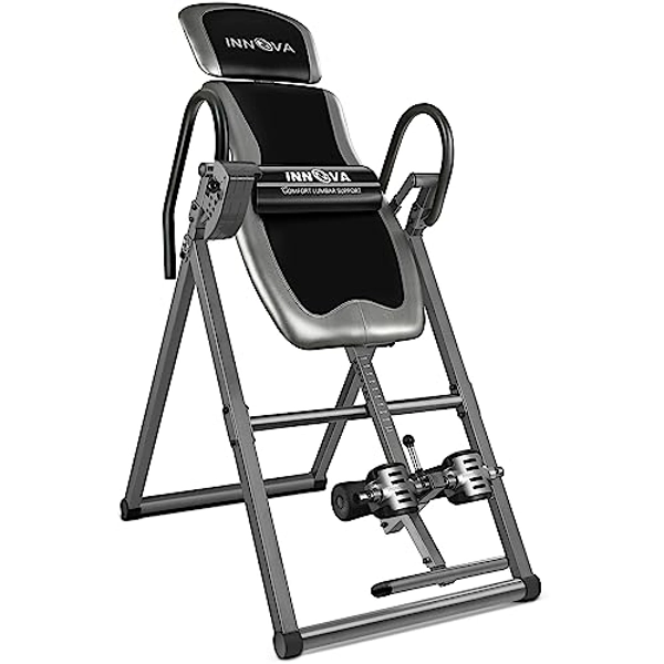 Innova Inversion Table with Adjustable Headrest, Reversible Ankle Holders, and 300 lb Weight Capacity