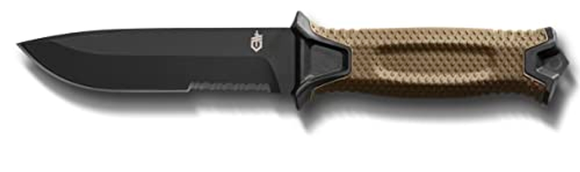 Gerber Gear Strongarm - Fixed Blade Tactical Knife for Survival Gear - Coyote Brown, Serrated Edge