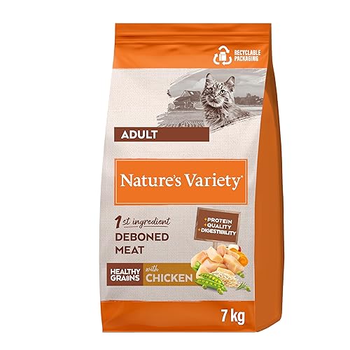 Nature's Variety Healthy Grains Pienso para Gatos Adultos con Pollo - 7kg - 7 kg (Paquete de 1)
