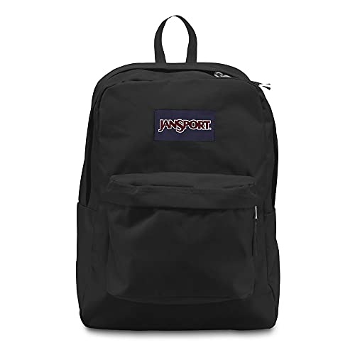 JanSport SuperBreak One Backpacks, Black - Durable, Lightweight Bookbag with 1 Main Compartment, Front Utility Pocket with Built-in Organizer - Premium Backpack - Black - One Size