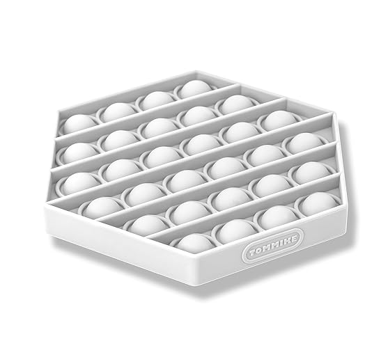 TOMMIKE Hexagon Push Pop Fidget Toy Bubble Sensory for Anxiety & Stress Relief Special Needs Autism Learning Office School Game Crafts Kids Adults (White) - White