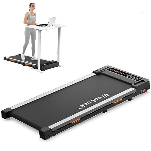 Elseluck Walking Pad, Under Desk Treadmill for Home Office, 2 in 1 Portable Walking Treadmill with Remote Control, Walking Jogging Machine in LED Display - Black
