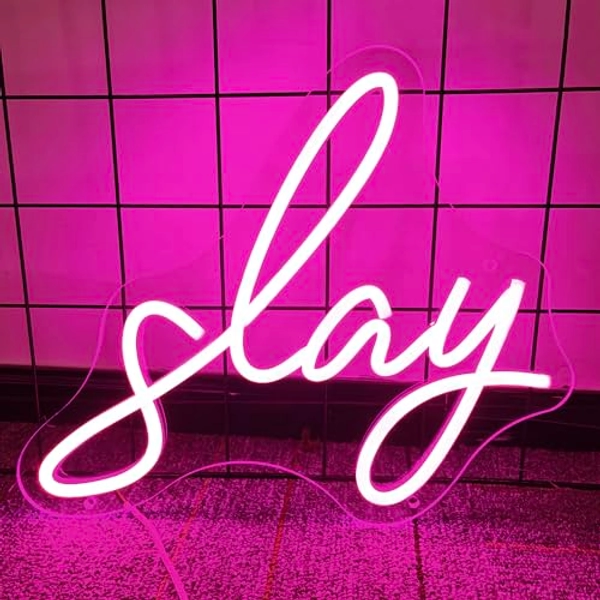 Throne | Lov3bugggg | Slay Neon Sign Pink Led Neon Light for Girls ...