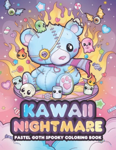 Kawaii Nightmare Pastel Goth Spooky Coloring Book: Creepy Kawaii & Horror Chibi Coloring Pages for Stress Relief and Relaxation