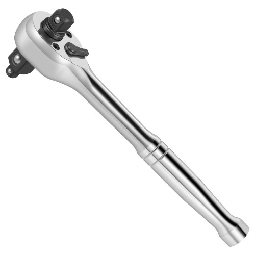 Durable Ratchet Handle Extendable Ratchet Wrench 72-Tooth Ratchet 3-in-1 Multifunctional Design Reversible Design Provides 1/4Inch 3/8Inch and 1/2Inch Drive