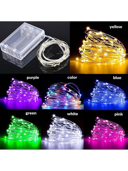 1pc 30/50/100/200 Led 3/5/10/20m Copper Wire String Lights For Indoor Bedroom Garden Decoration Holiday Party Decoration