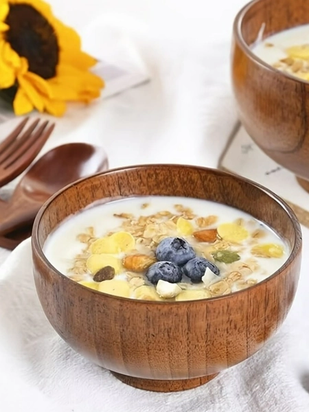 1pc Wooden Bowl For Dessert