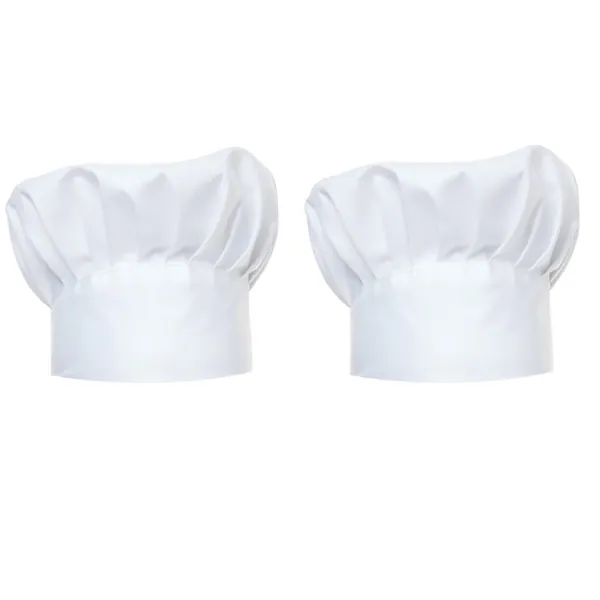 ICYANG 2 Pieces Chef Hat, Unisex Kitchen Cooking Chef Cap Adult Adjustable Elastic Baker - 