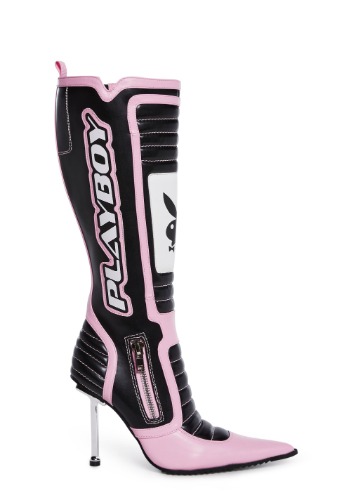 Revved Up Ready Moto Boots | BLK/PNK / US 6