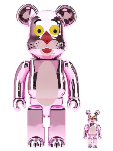 Be@Rbrick 100% & 400% Pink Panther Chrom Ver. Decorative Accessories Pink - OS