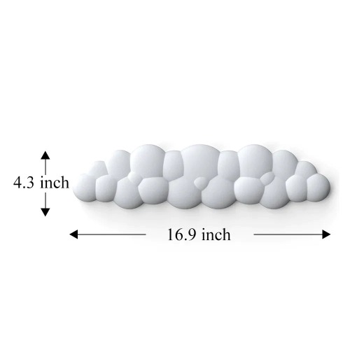 Cloud Keyboard Wrist Rest with Memory Foam - white long