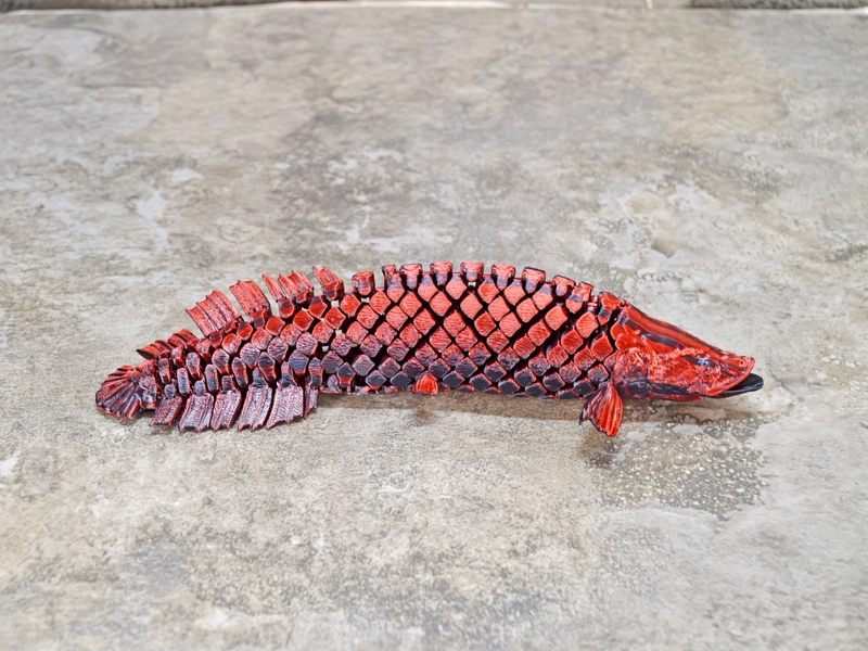 3D Printed Pirarucu Fidget Toy, Fish Fidget Toy, 3D Printed Fish, 3D Printed Toys, 3D Printed Animals, Fish Fidget, Fish Lover Gift