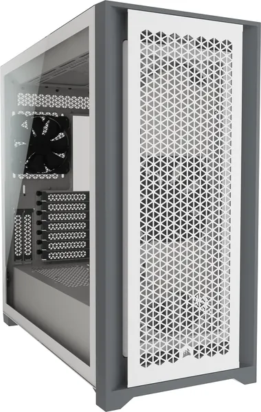 Corsair 5000D Airflow Tempered Glass Mid-Tower ATX PC Case - White - White