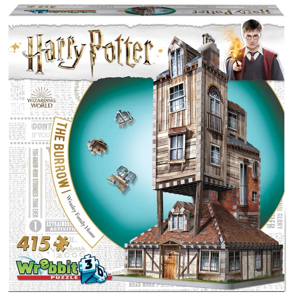 Wrebbit 3D - Harry Potter The Burrow Weasley Family Home 3D Jigsaw Puzzle - 415Piece (W3D-1011) - The Burrow
