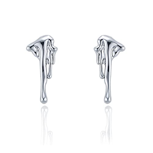 Zircon Moonstone Lava Statement Earrings,Lavy Chsia Geometric Fashion Drop Dangle Stud Earrings Jewelry Gifts for Women Girls - Candle Tear