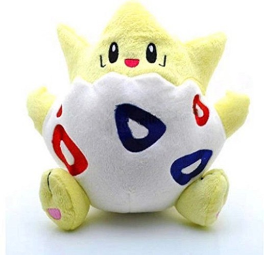Togepi Cute Soft Cuddly Plush Toy Colorful, 8" - 