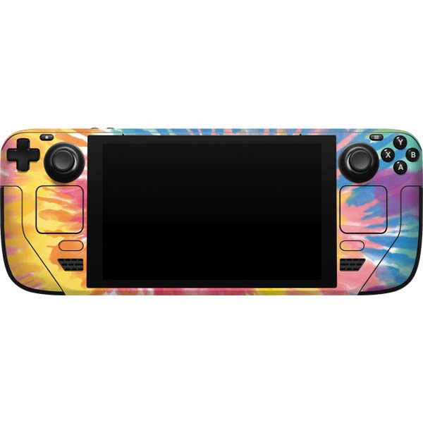 Rainbow Tie Dye Steam Deck Handheld Gaming Computer Skin