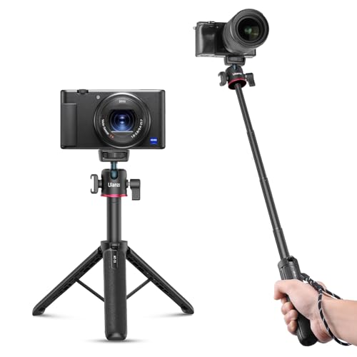 ULANZI MT-73 Extension Pole Tripod, Mini Selfie Stick Tripod Stand Handle Grip for Webcam Canon G7X Mark III Sony ZV-1 RX100 VII A6400 A6600 Cameras Vlogging - Mt-73 Tripod