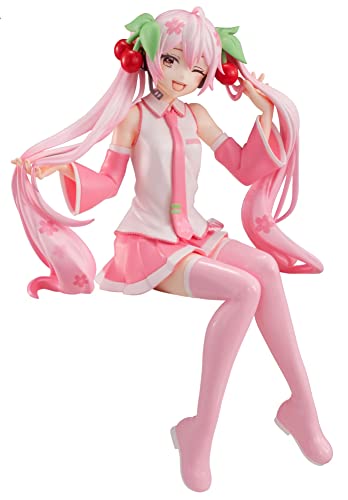 Furyu AMU-SHP0477 Hatsune Miku Sakura Miku Wink ver. Noodle Stopper Figure , Black