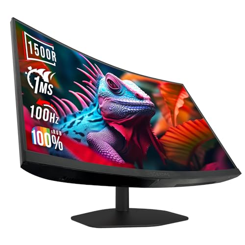 Sceptre Curved 27-inch Gaming Monitor 1500R 100Hz HDMI X2 DisplayPort 1ms 100% sRGB, Build-in Speakers Machine Black 2024 (C275W-FW100T) - 27" Curved Gaming 100Hz DP HDMI X2