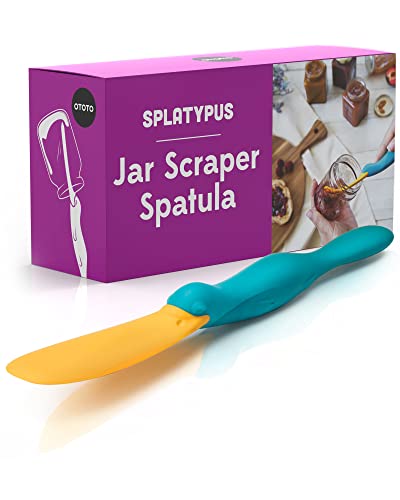 OTOTO Splatypus Jar Spatula for Scooping and Scraping - Unique Fun Cooking Kitchen Gadgets for Foodies - BPA-free & 100% Food Safe - Crepe Spreader - Splatypus