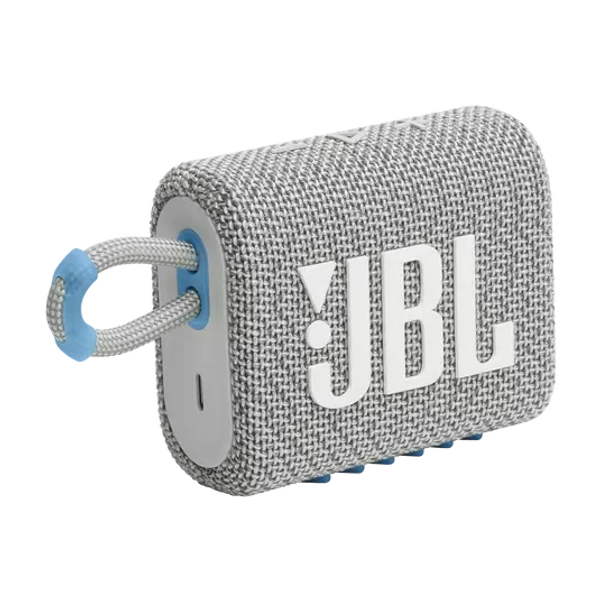 JBL Go 3 Eco Waterproof Bluetooth Speaker | White